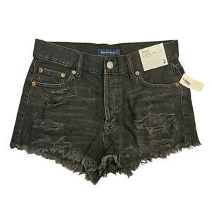 Low rise boyfriend short aeropostale size 2 Womens juniors black distressed y2k